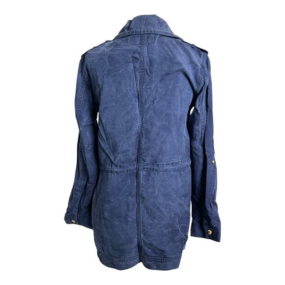 Michael Kors Blue Lyocell Womens Coat Jacket lightweight transition Fall XS Soft - Picture 6 of 8